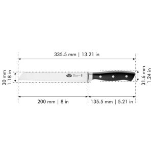 Brotmesser 20 Cm, Wellenschliff*BALLARINI Hot