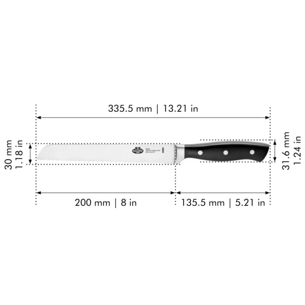 Brotmesser 20 Cm, Wellenschliff*BALLARINI Hot