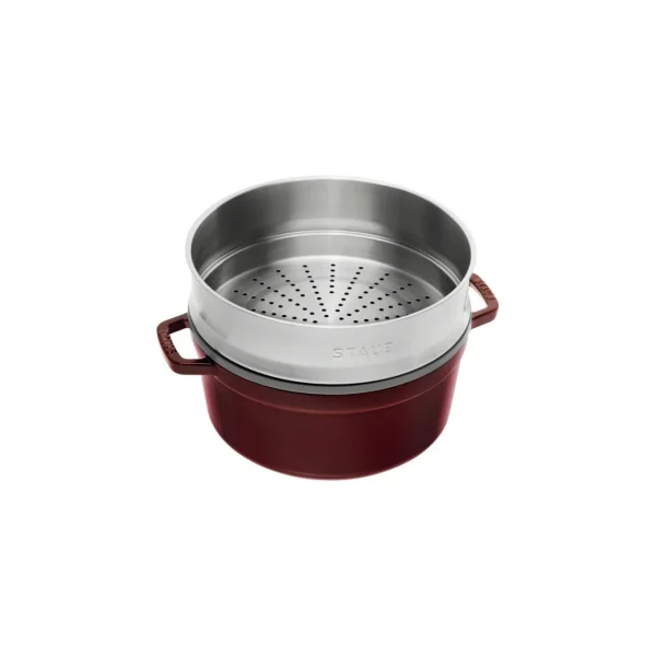 Cocotte Mit Dampfeinsatz 26 Cm, Rund,, Gusseisen*STAUB Fashion