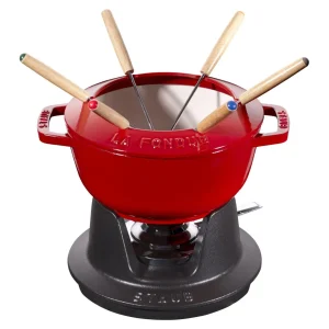 Fondue Set, 18Cm, Kirschrot Innen Cremefarben 18 Cm,*STAUB Outlet