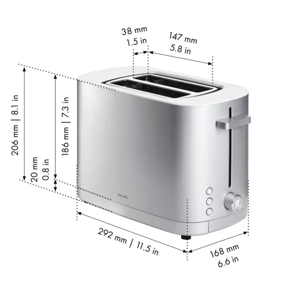 Toaster Mit Brotchenaufsatz, 2 Schlitze Kurz,*ZWILLING Cheap