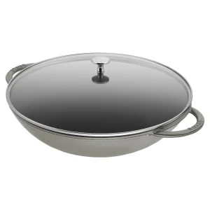 Wok Mit Glasdeckel 37 Cm, Gusseisen*STAUB New