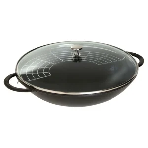 Wok Mit Glasdeckel 37 Cm, Gusseisen*STAUB Cheap