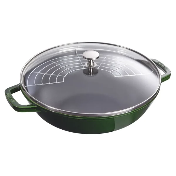 Wok Mit Glasdeckel 30 Cm, Gusseisen*STAUB Hot