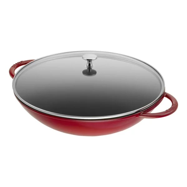 Wok Mit Glasdeckel 37 Cm, Gusseisen*STAUB Best Sale